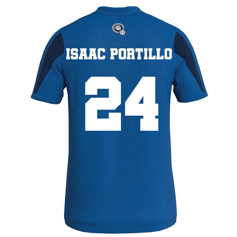 Danxen Women El Salvador José Isaac Portillo #24 Blue Navy Home Jersey 26-28 T-Shirt