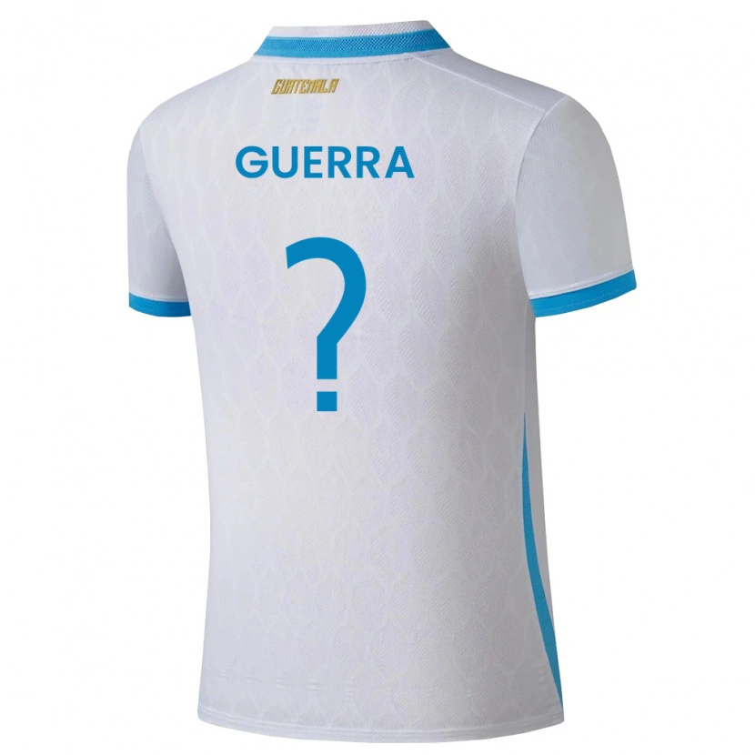 Danxen Women Guatemala Decarlo Guerra #0 White Sky Blue Gold Home Jersey 26-28 T-Shirt