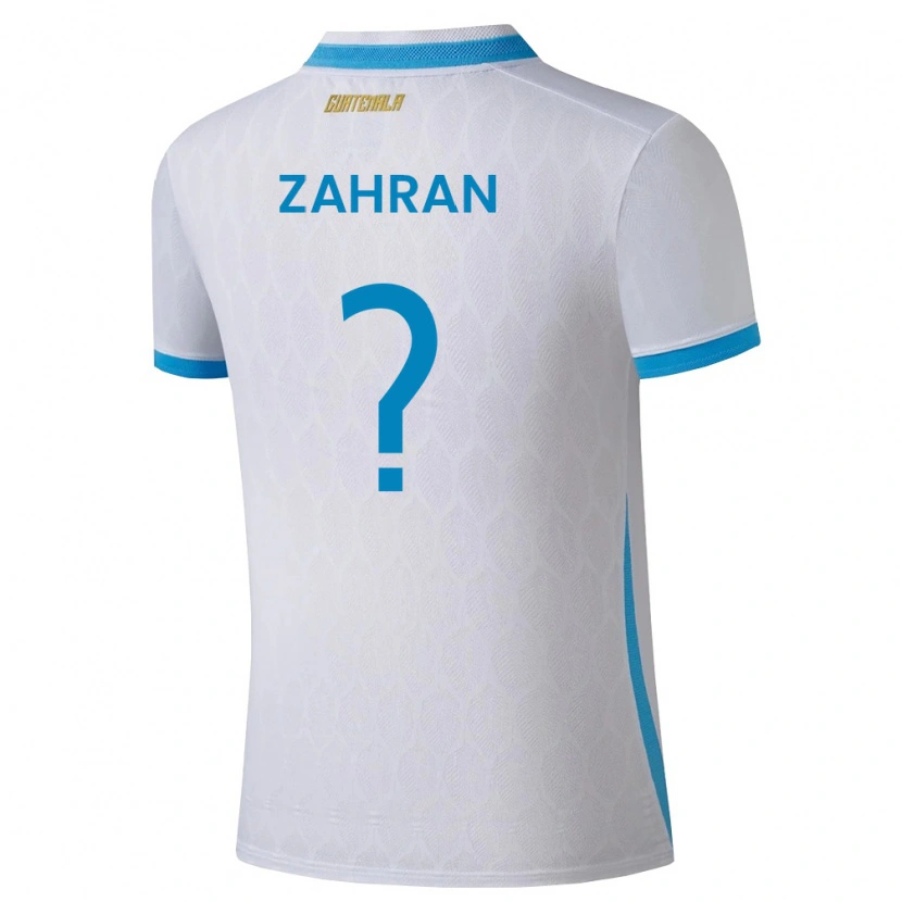 Danxen Women Guatemala William Zahran #0 White Sky Blue Gold Home Jersey 26-28 T-Shirt