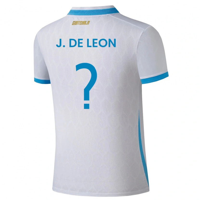 Danxen Women Guatemala Jose De Leon #0 White Sky Blue Gold Home Jersey 26-28 T-Shirt