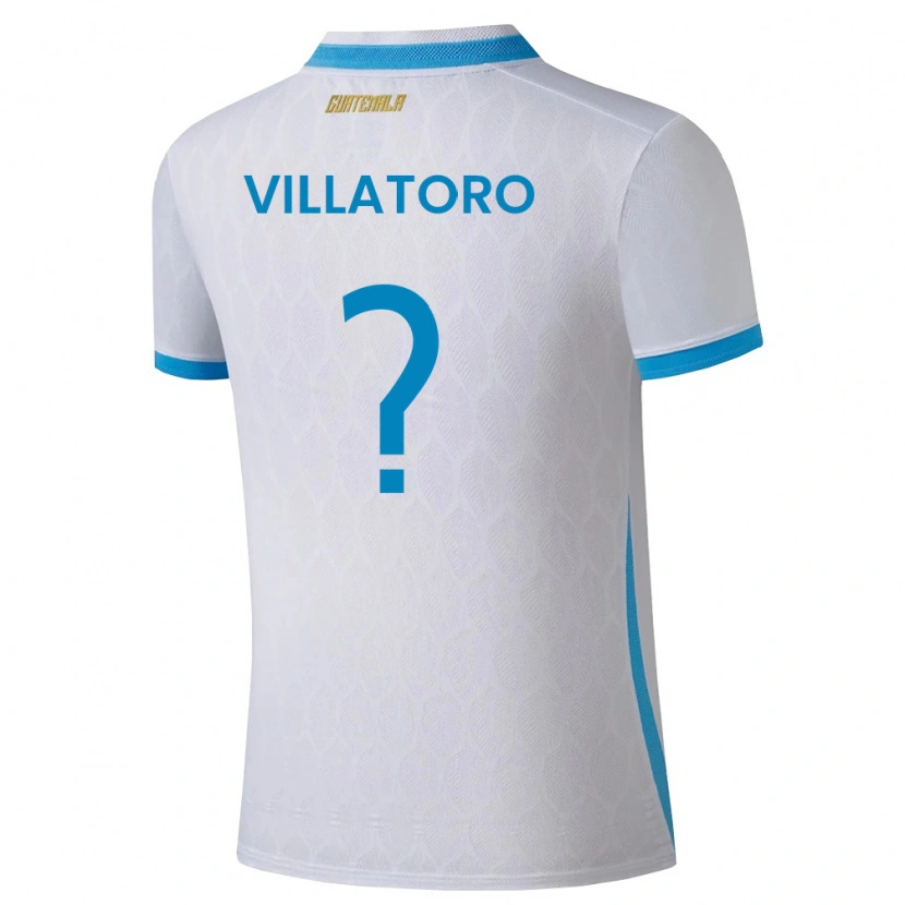 Danxen Women Guatemala Grace Villatoro #0 White Sky Blue Gold Home Jersey 26-28 T-Shirt