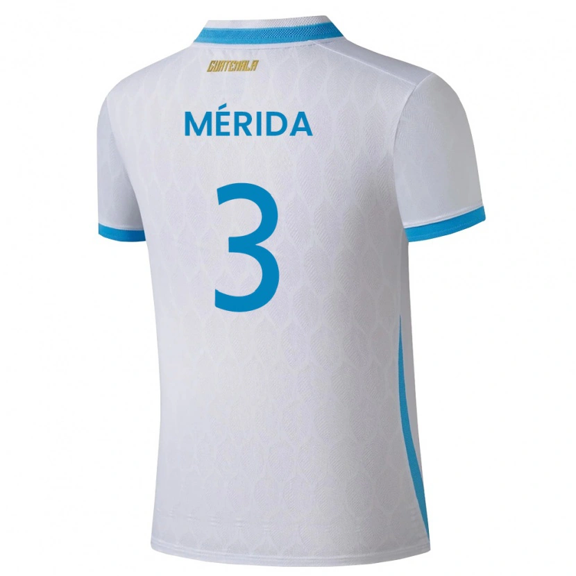 Danxen Women Guatemala Daniel Mérida #3 White Sky Blue Gold Home Jersey 26-28 T-Shirt