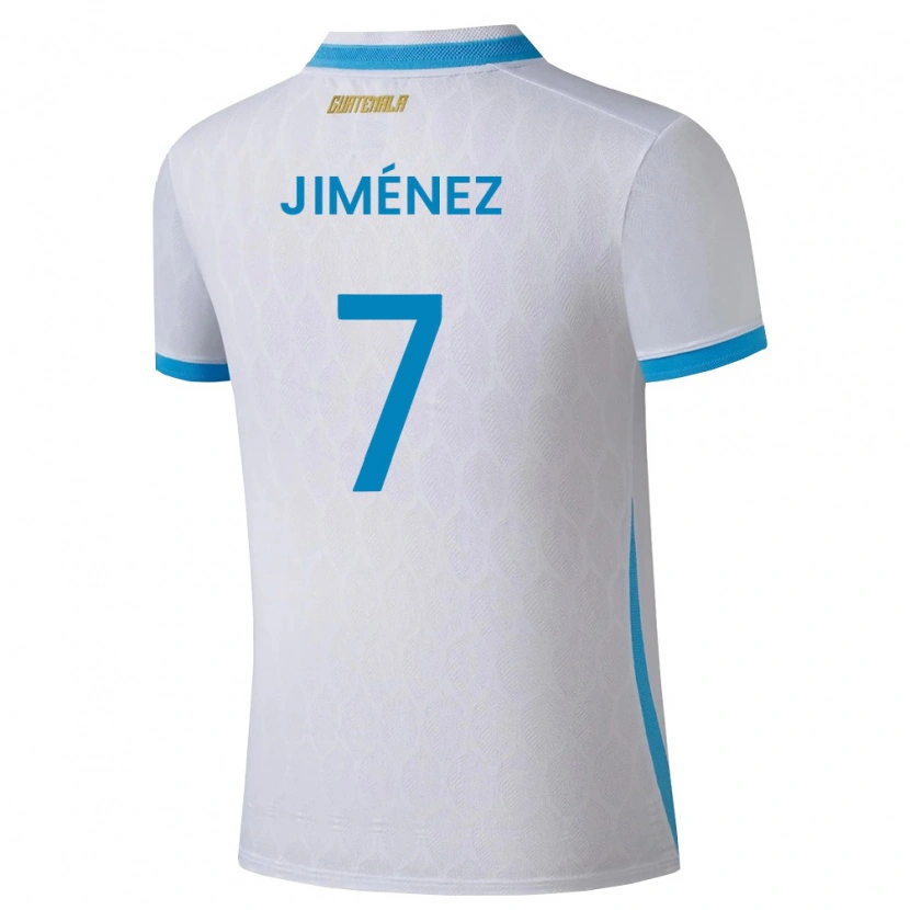 Danxen Women Guatemala Cristian Jiménez #7 White Sky Blue Gold Home Jersey 26-28 T-Shirt