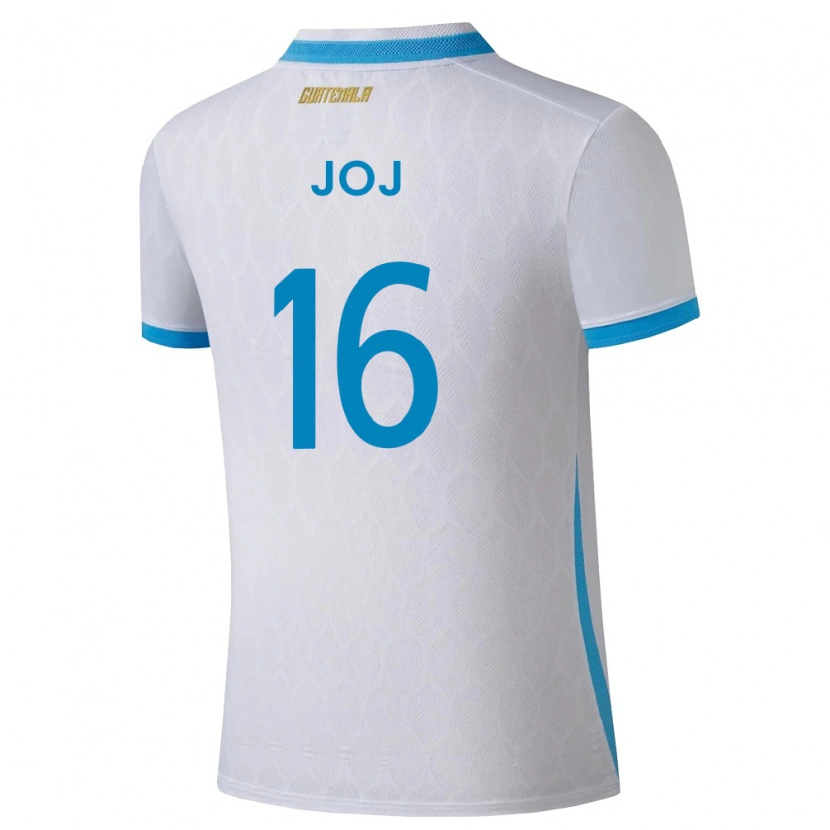 Danxen Women Guatemala José Joj #16 White Sky Blue Gold Home Jersey 26-28 T-Shirt