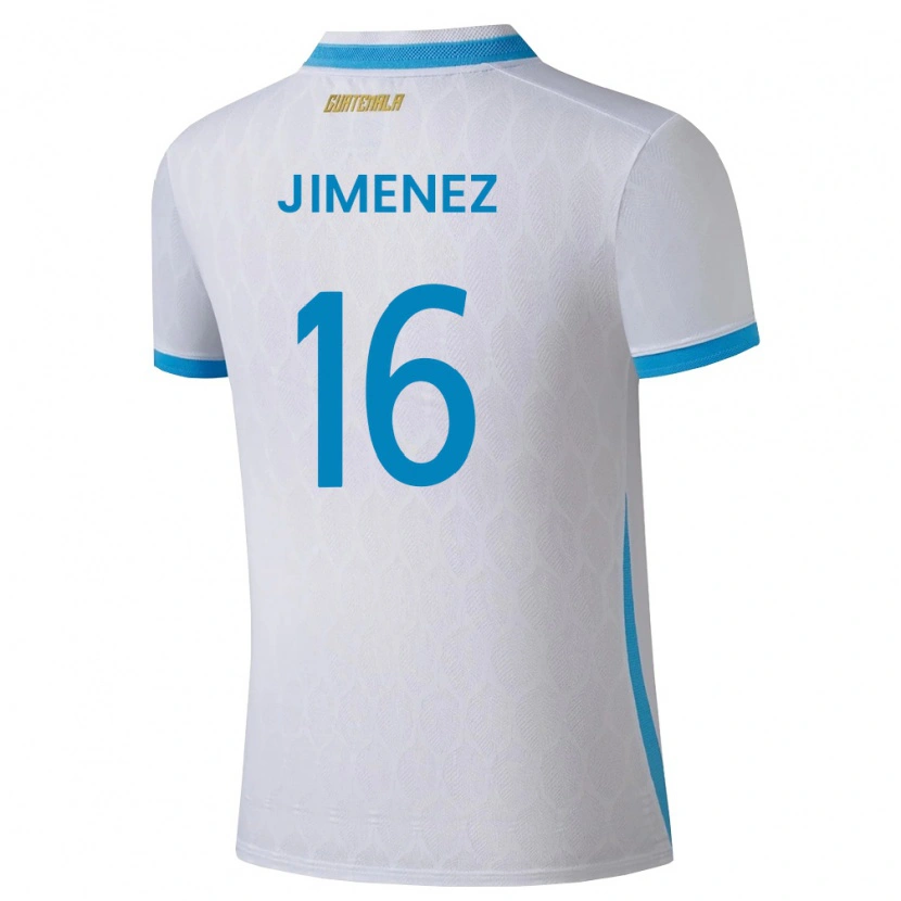 Danxen Women Guatemala Joshua Jimenez #16 White Sky Blue Gold Home Jersey 26-28 T-Shirt