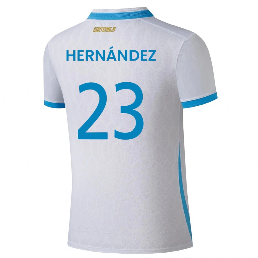 Danxen Women Guatemala Marcelo Hernández #23 White Sky Blue Gold Home Jersey 26-28 T-Shirt