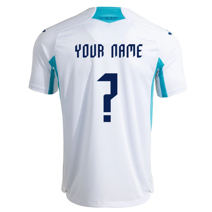 Danxen Women Honduras Your Name #0 White Blue Sky Blue Home Jersey 26-28 T-Shirt