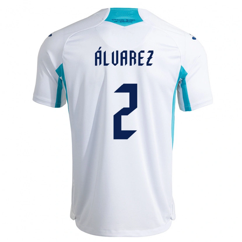 Danxen Women Honduras Kevin Álvarez #2 White Blue Sky Blue Home Jersey 26-28 T-Shirt