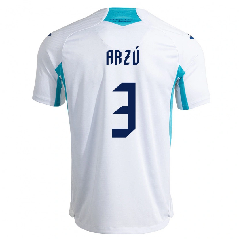 Danxen Women Honduras Denzel Arzú #3 White Blue Sky Blue Home Jersey 26-28 T-Shirt