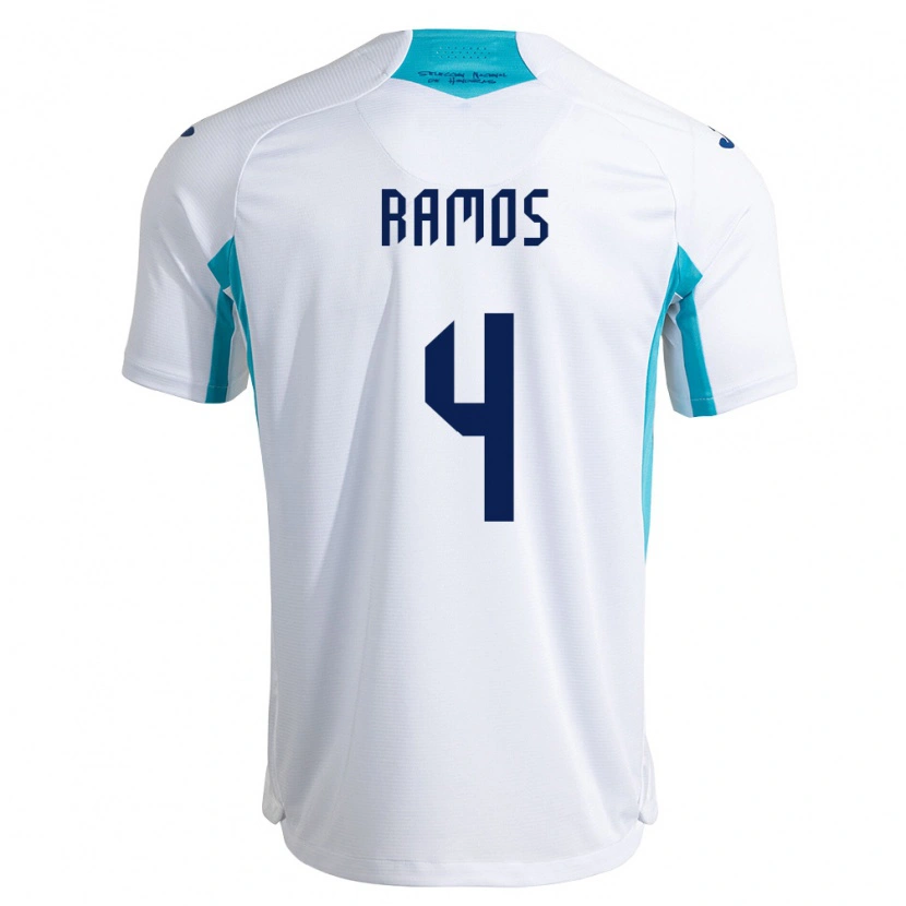 Danxen Women Honduras Jeffrey Ramos #4 White Blue Sky Blue Home Jersey 26-28 T-Shirt