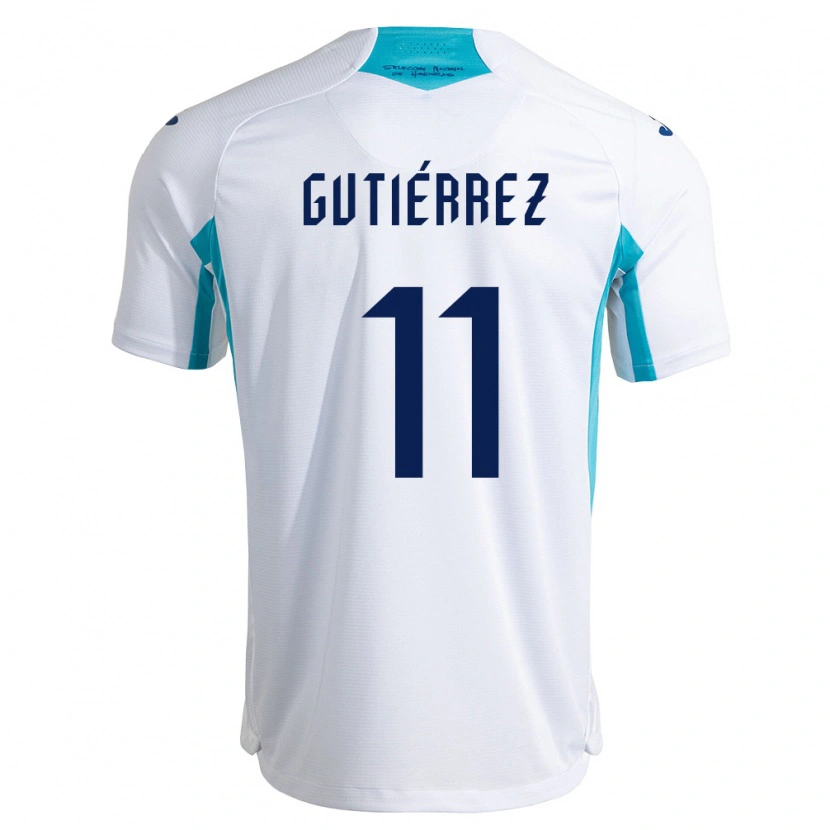 Danxen Women Honduras José Gutiérrez #11 White Blue Sky Blue Home Jersey 26-28 T-Shirt