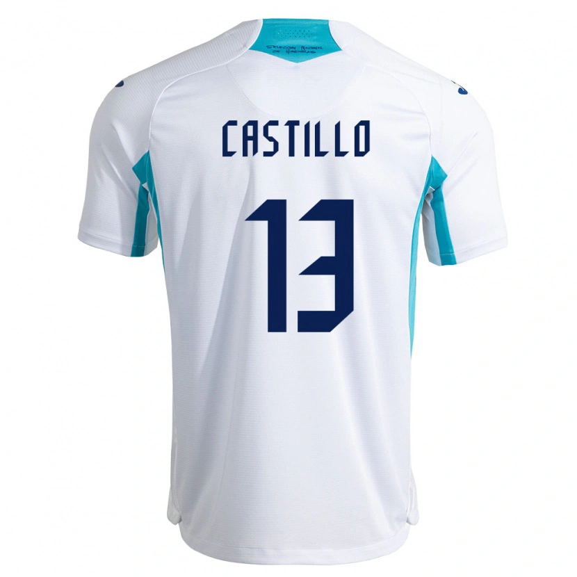 Danxen Women Honduras Miguel Castillo #13 White Blue Sky Blue Home Jersey 26-28 T-Shirt