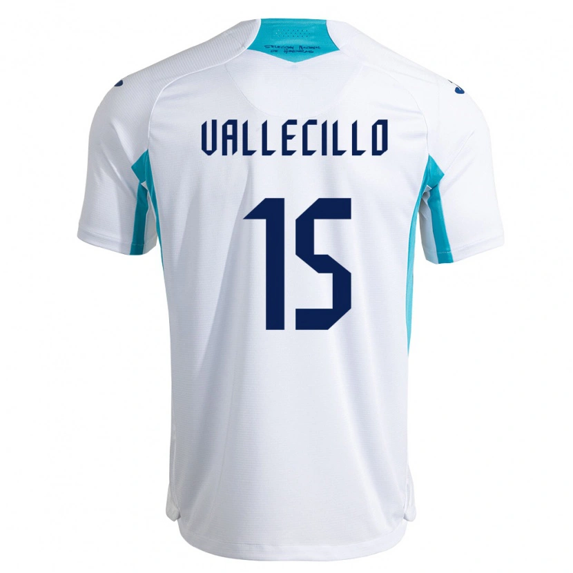 Danxen Women Honduras Eric Vallecillo #15 White Blue Sky Blue Home Jersey 26-28 T-Shirt