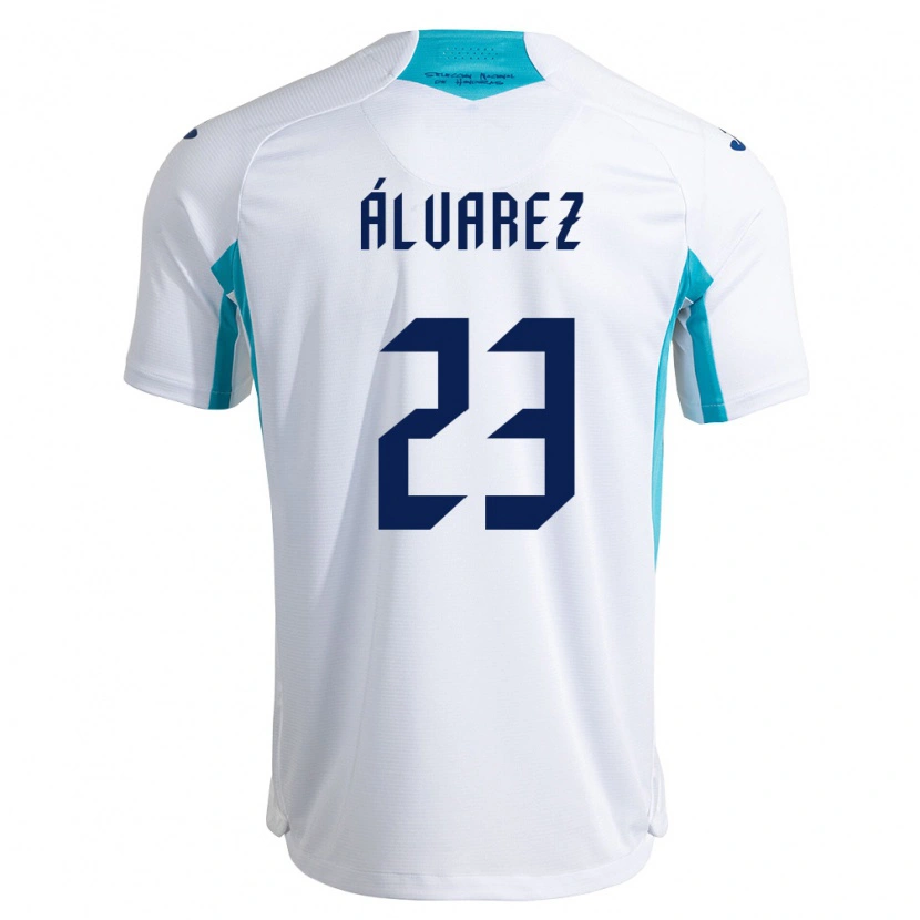 Danxen Women Honduras Jorge Álvarez #23 White Blue Sky Blue Home Jersey 26-28 T-Shirt