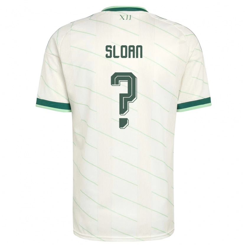 Danxen Women Northern Ireland Dylan Sloan #0 White Green Away Jersey 26-28 T-Shirt