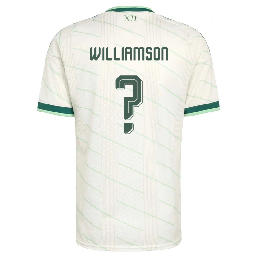 Danxen Women Northern Ireland Josh Williamson #0 White Green Away Jersey 26-28 T-Shirt