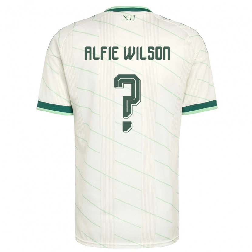 Danxen Women Northern Ireland Alfie Wilson #0 White Green Away Jersey 26-28 T-Shirt
