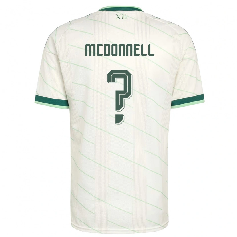 Danxen Women Northern Ireland Noah Mcdonnell #0 White Green Away Jersey 26-28 T-Shirt