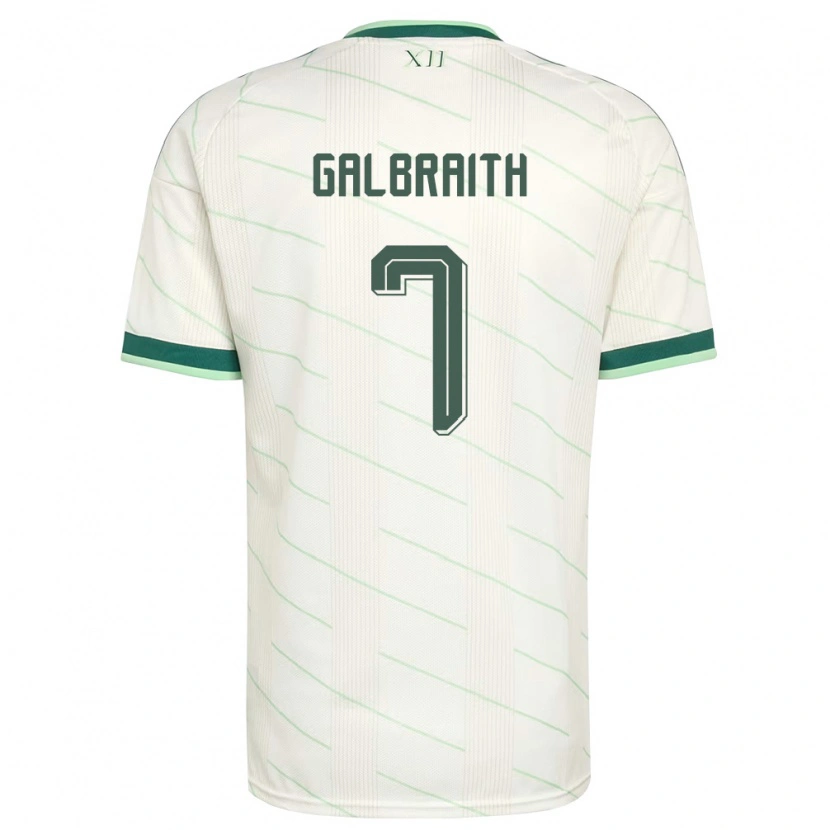 Danxen Women Northern Ireland Ethan Galbraith #7 White Green Away Jersey 26-28 T-Shirt