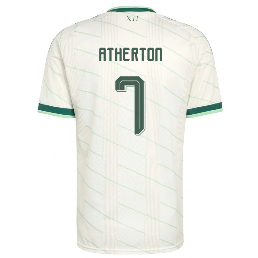 Danxen Women Northern Ireland Chris Atherton #7 White Green Away Jersey 26-28 T-Shirt