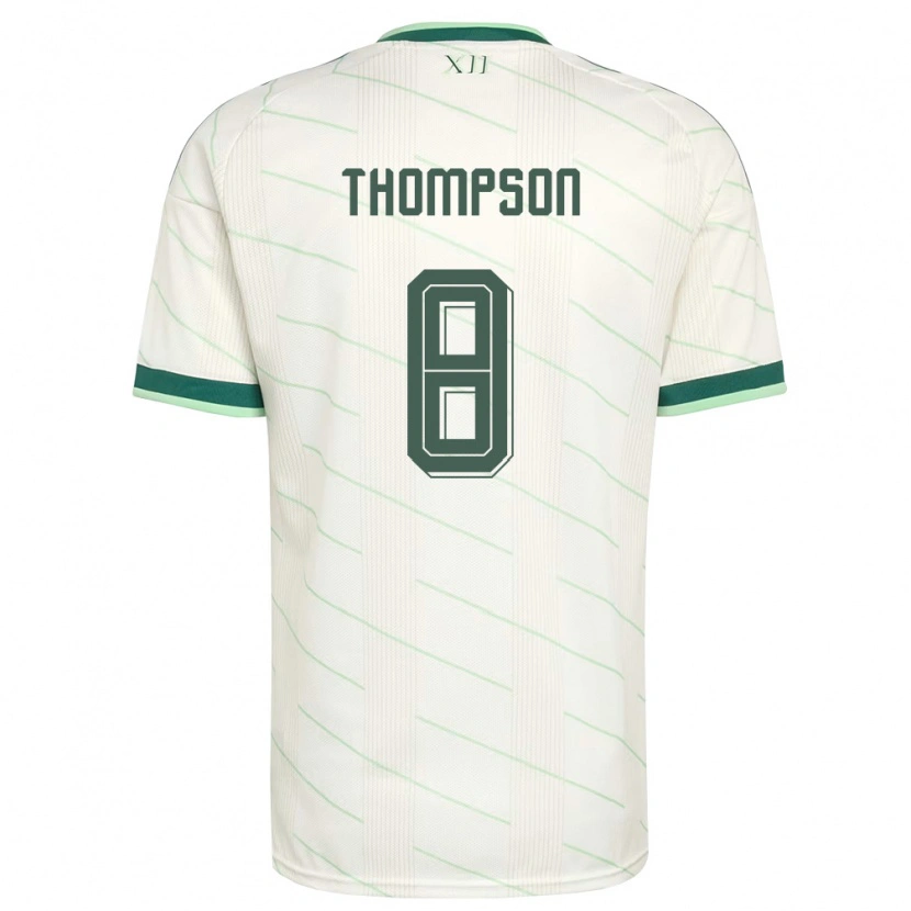 Danxen Women Northern Ireland Joel Thompson #8 White Green Away Jersey 26-28 T-Shirt