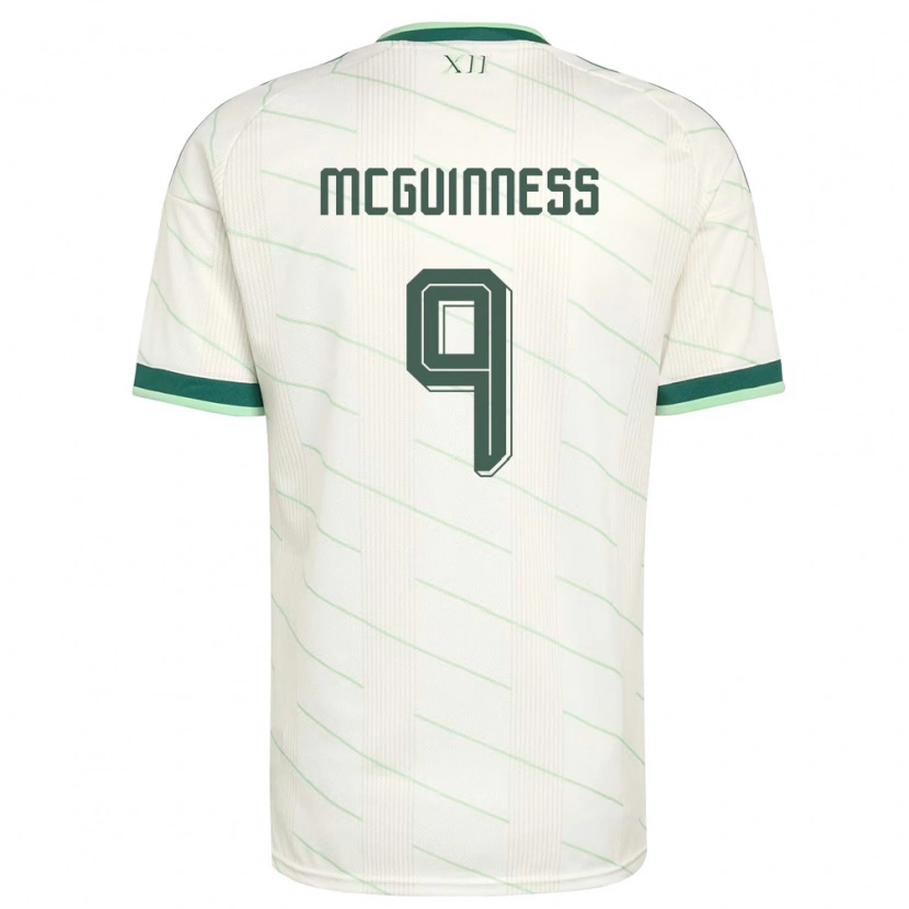 Danxen Women Northern Ireland Kirsty Mcguinness #9 White Green Away Jersey 26-28 T-Shirt