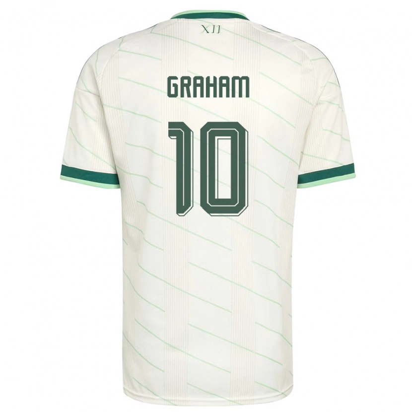 Danxen Women Northern Ireland Braiden Graham #10 White Green Away Jersey 26-28 T-Shirt