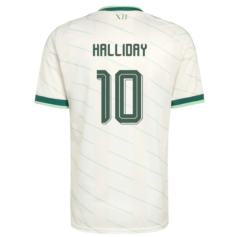 Danxen Women Northern Ireland Keri Halliday #10 White Green Away Jersey 26-28 T-Shirt