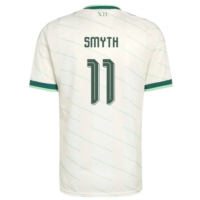 Danxen Women Northern Ireland Paul Smyth #11 White Green Away Jersey 26-28 T-Shirt