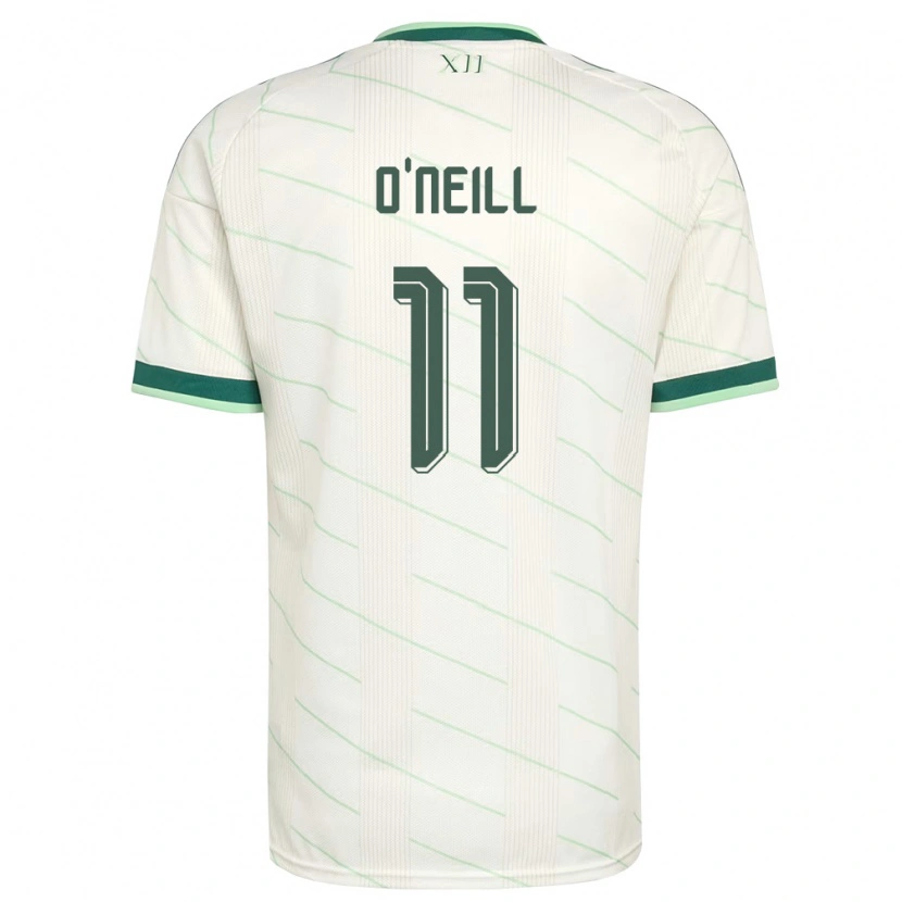 Danxen Women Northern Ireland Ceadach O'neill #11 White Green Away Jersey 26-28 T-Shirt