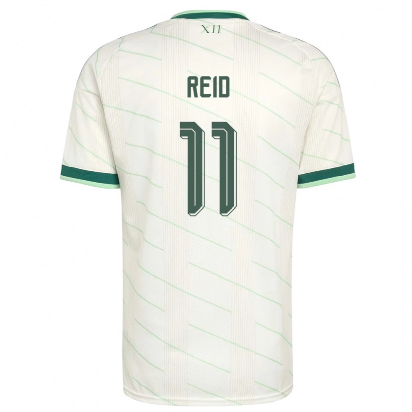 Danxen Women Northern Ireland Jamie Reid #11 White Green Away Jersey 26-28 T-Shirt