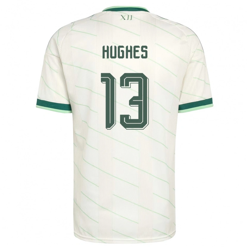 Danxen Women Northern Ireland Isaac Hughes #13 White Green Away Jersey 26-28 T-Shirt
