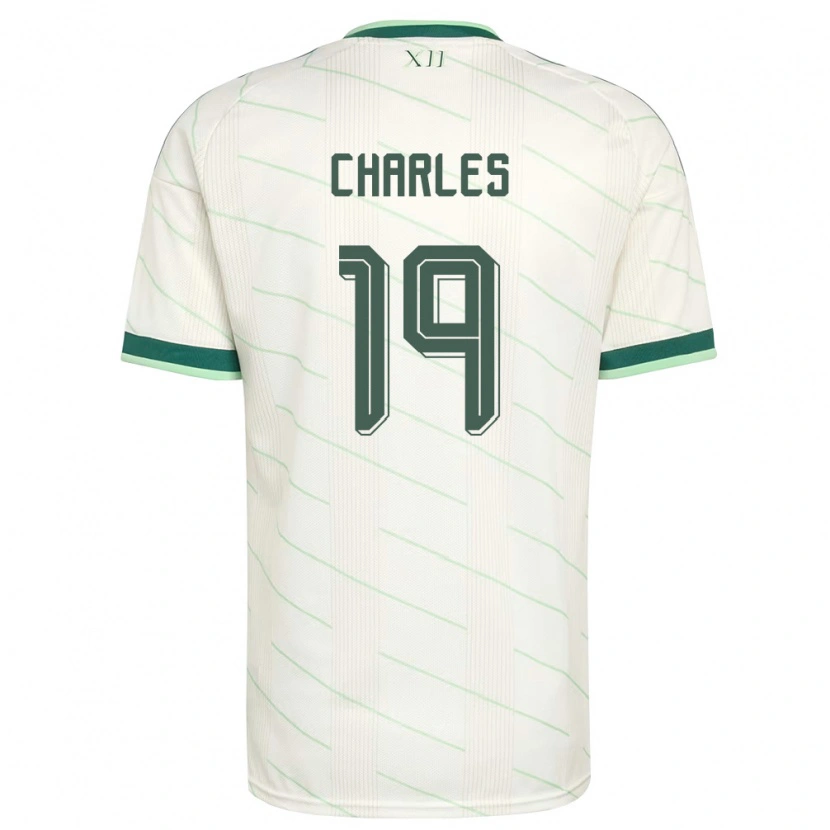 Danxen Women Northern Ireland Shea Charles #19 White Green Away Jersey 26-28 T-Shirt
