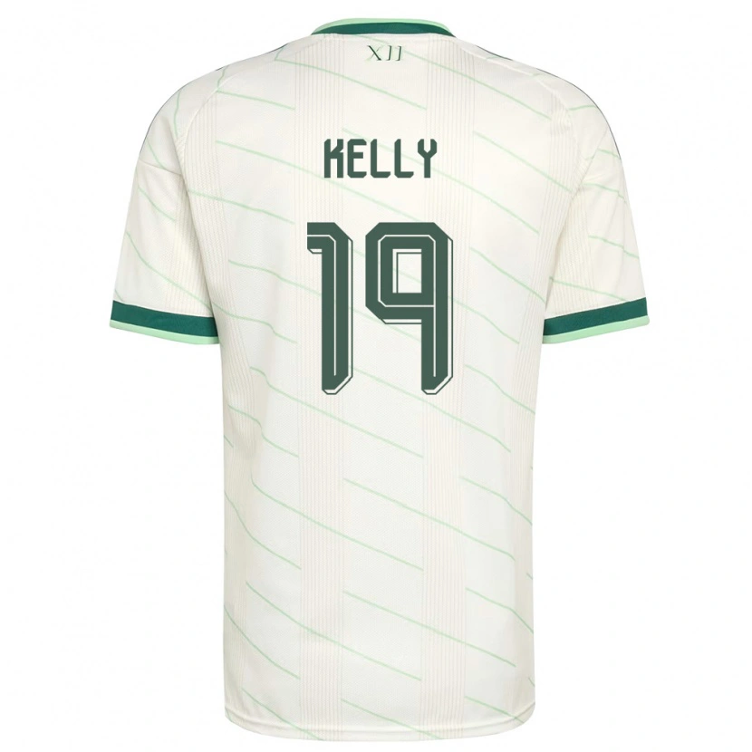 Danxen Women Northern Ireland Oscar Kelly #19 White Green Away Jersey 26-28 T-Shirt