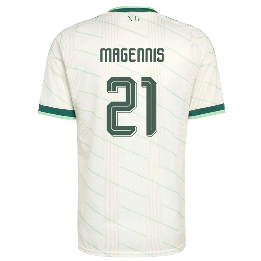 Danxen Women Northern Ireland Josh Magennis #21 White Green Away Jersey 26-28 T-Shirt