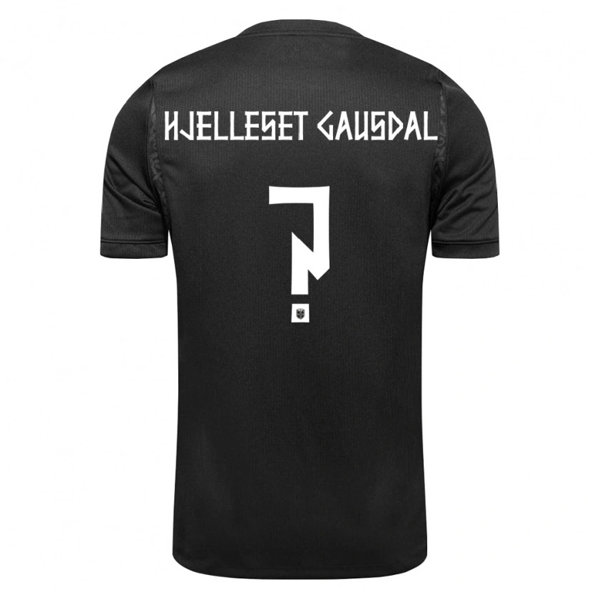 Danxen Women Norway Lukas Hjelleset Gausdal #0 Black Away Jersey 26-28 T-Shirt