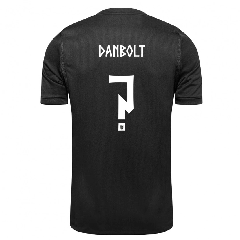 Danxen Women Norway Ulrik Danbolt #0 Black Away Jersey 26-28 T-Shirt