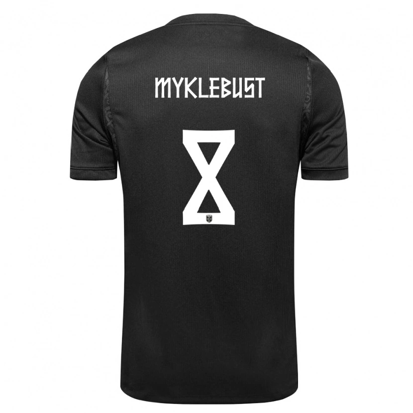 Danxen Women Norway Lucas Myklebust #8 Black Away Jersey 26-28 T-Shirt