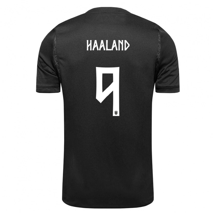 Danxen Women Norway Erling Haaland #9 Black Away Jersey 26-28 T-Shirt
