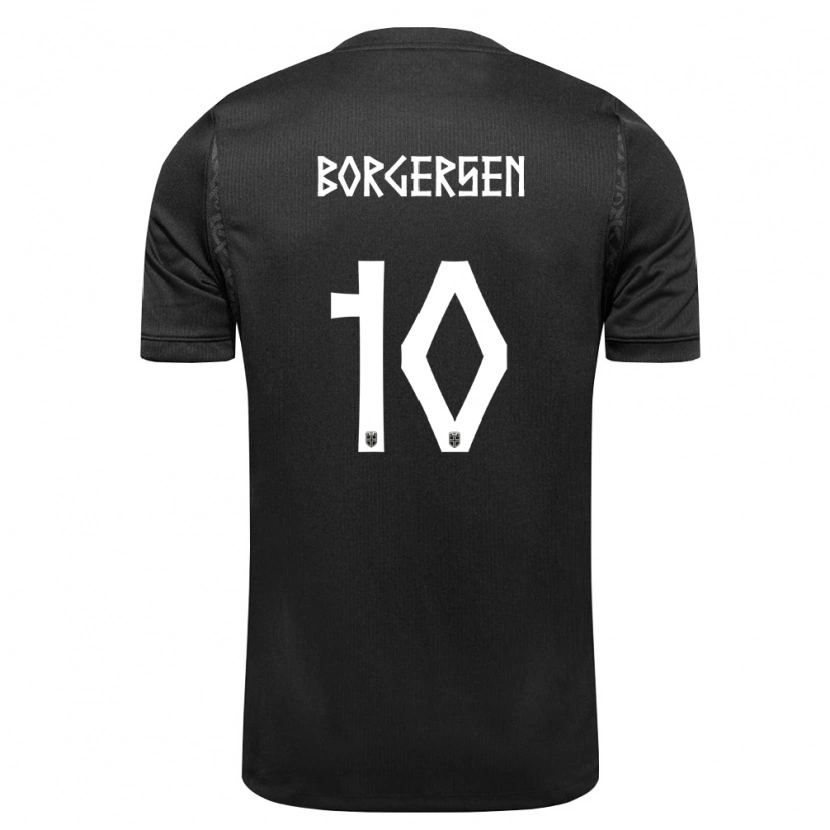 Danxen Women Norway Aleksander Borgersen #10 Black Away Jersey 26-28 T-Shirt