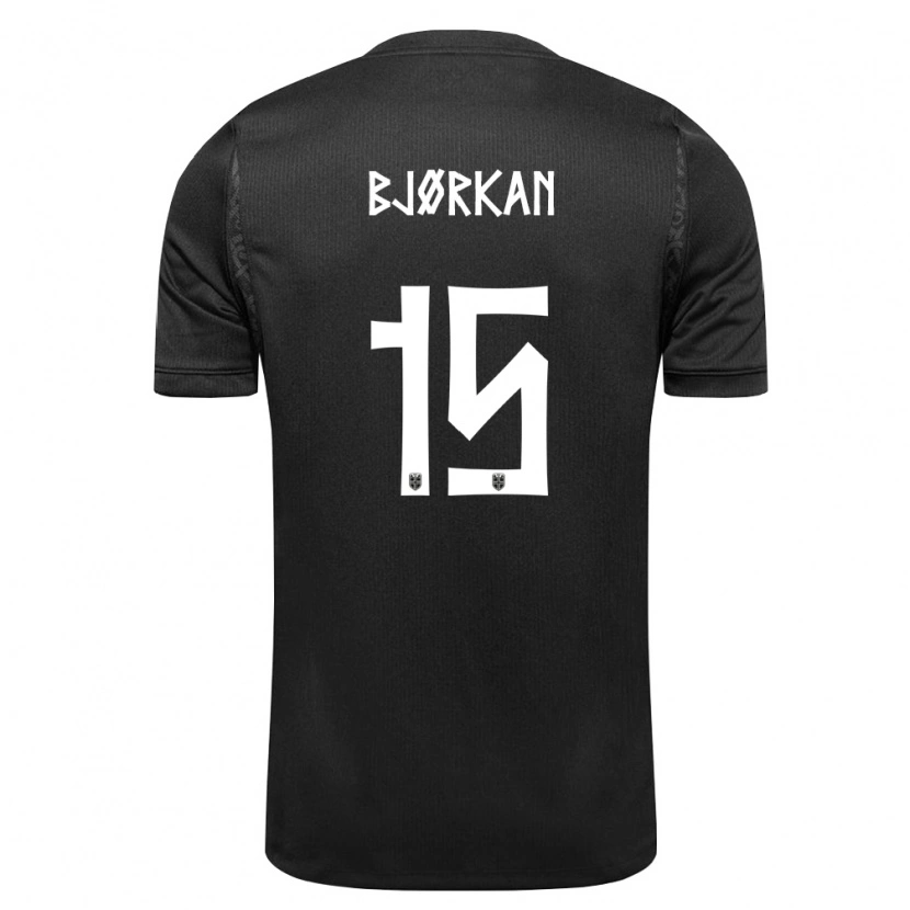 Danxen Women Norway Fredrik Bjørkan #15 Black Away Jersey 26-28 T-Shirt
