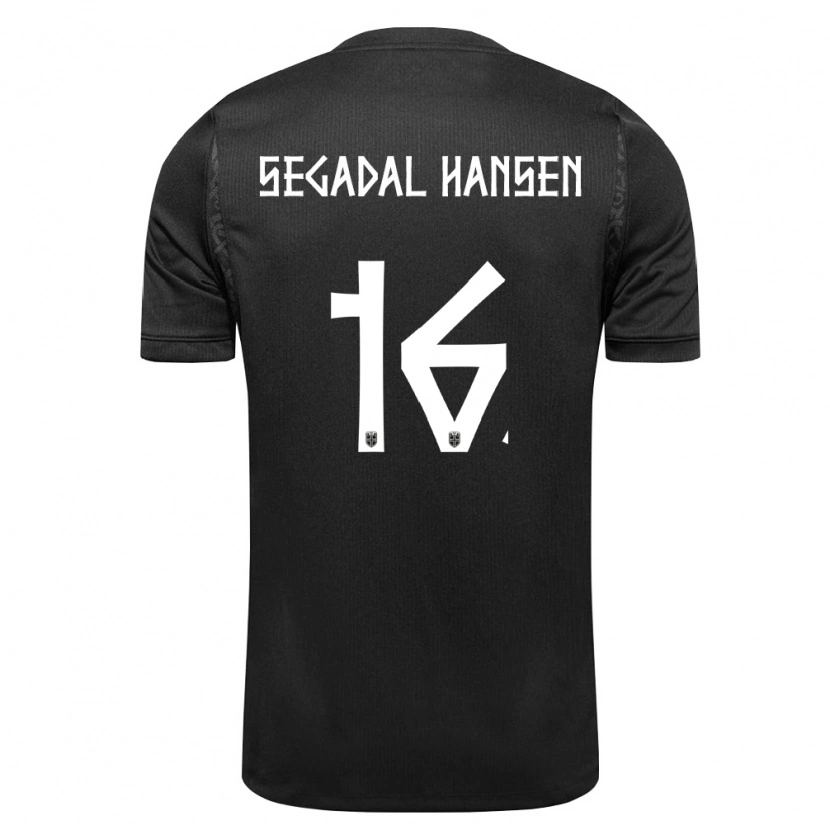 Danxen Women Norway Jakob Segadal Hansen #16 Black Away Jersey 26-28 T-Shirt