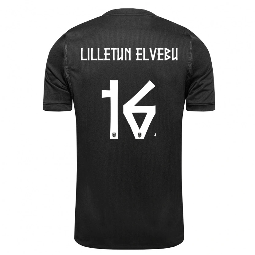 Danxen Women Norway Aleksander Lilletun Elvebu #16 Black Away Jersey 26-28 T-Shirt