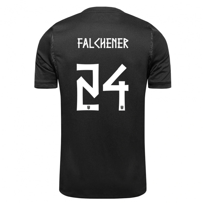 Danxen Women Norway Henrik Falchener #24 Black Away Jersey 26-28 T-Shirt