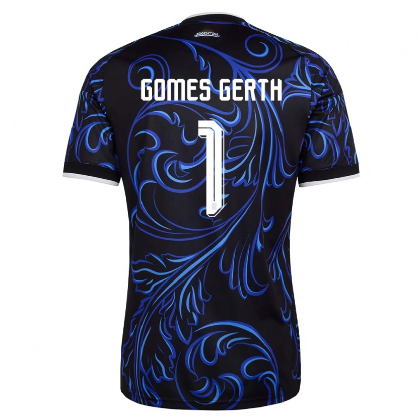 Danxen Women Argentina Federico Gomes Gerth #1 Black White Sky Blue Away Jersey 26-28 T-Shirt