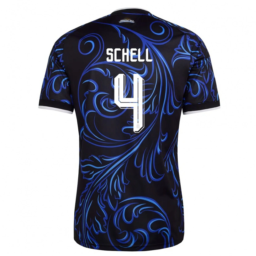 Danxen Women Argentina Sofia Schell #4 Black White Sky Blue Away Jersey 26-28 T-Shirt