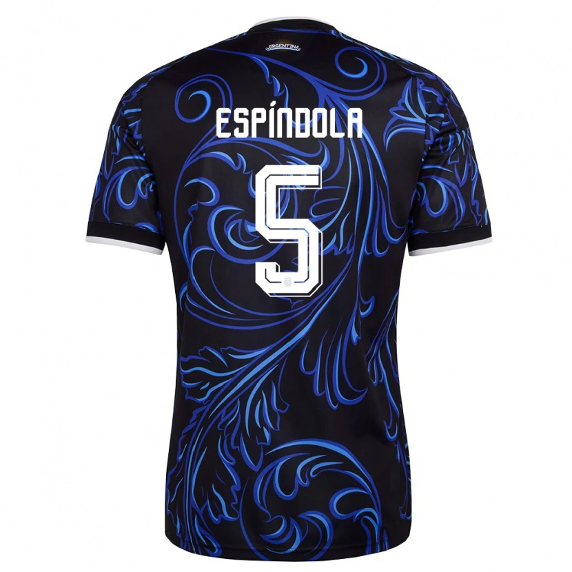 Danxen Women Argentina Santiago Espíndola #5 Black White Sky Blue Away Jersey 26-28 T-Shirt