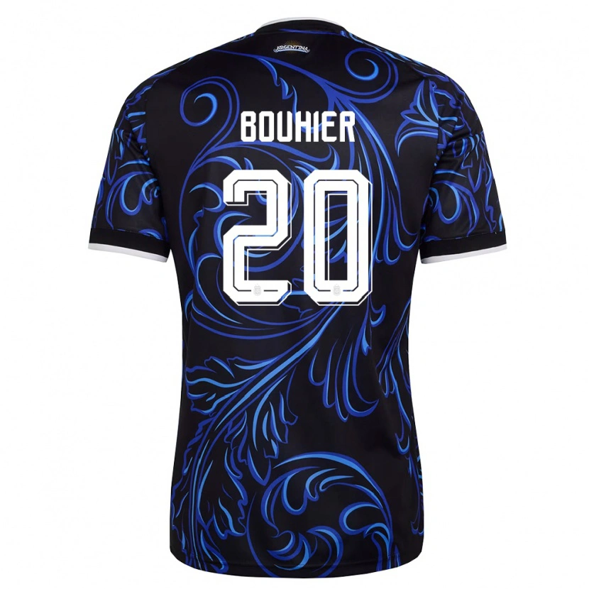 Danxen Women Argentina Gastón Bouhier #20 Black White Sky Blue Away Jersey 26-28 T-Shirt