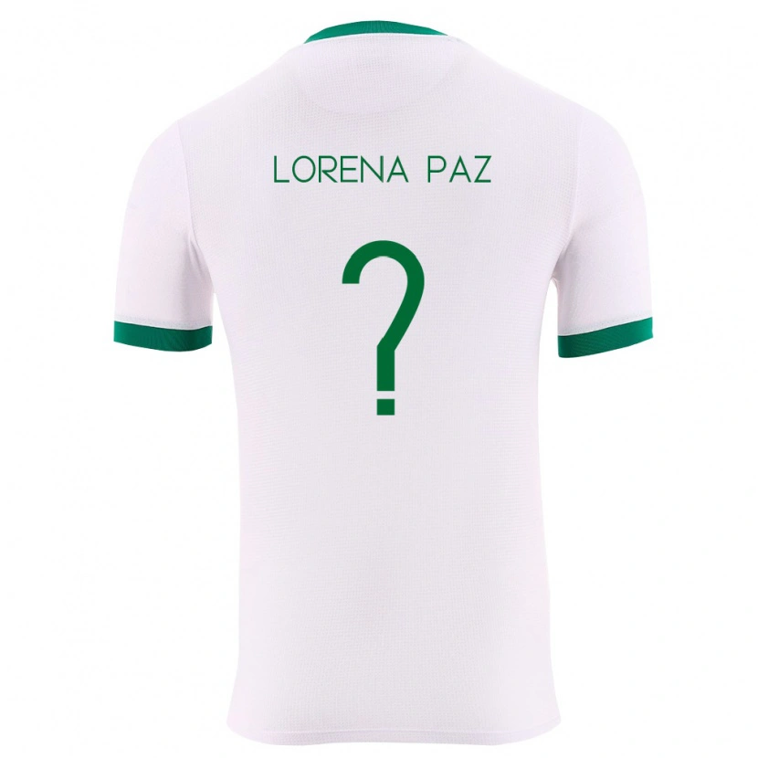 Danxen Women Bolivia Karla Lorena Paz #0 White Green Red Away Jersey 26-28 T-Shirt
