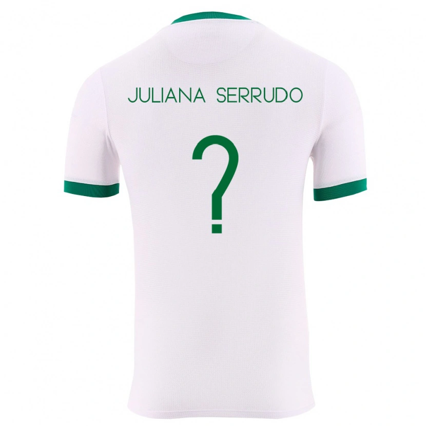 Danxen Women Bolivia Eyda Juliana Serrudo #0 White Green Red Away Jersey 26-28 T-Shirt